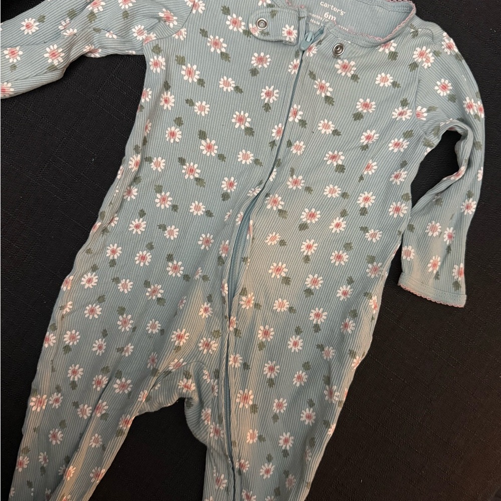 Carter's Blue Floral Footie